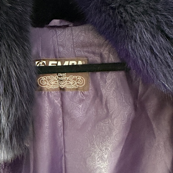 Purple 100% Real female mink fur coat Women's Coat - Picture 8 of 11